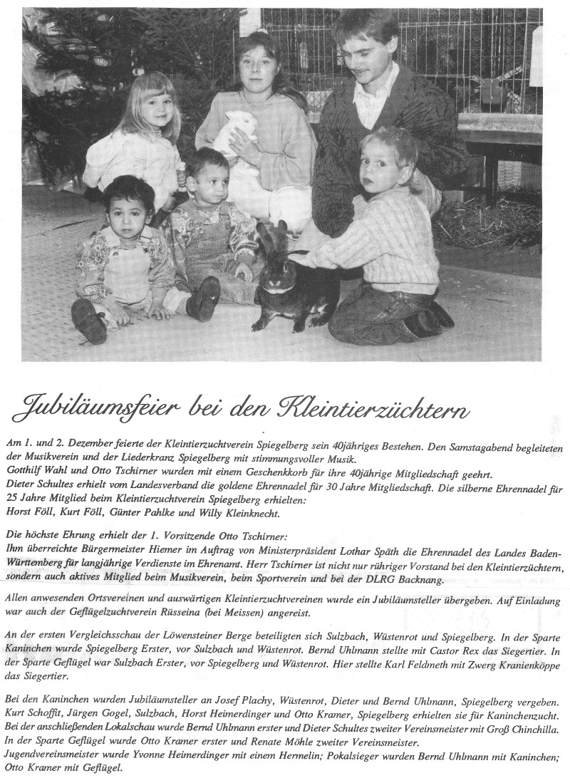 Bericht zum 40-jähriges Jubiläum